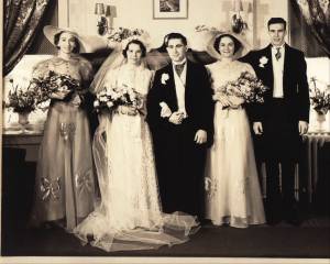 Wedding Day Ernest A. Hatton Sr. and Anna Marie Exley Hatton